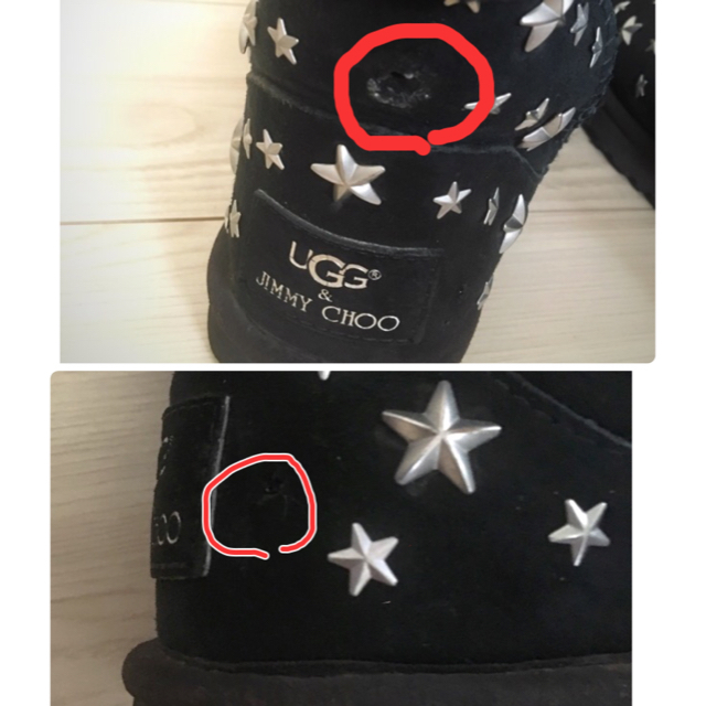 ブーツUGG×JIMMY CHOO スタッズムートンブーツ