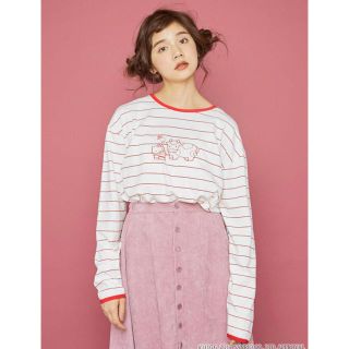 メリージェニー(merry jenny)のキティ ボーダー ロング Tシャツ キティちゃん(Tシャツ(長袖/七分))