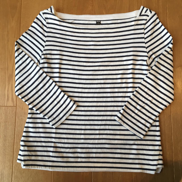 UNIQLO(ユニクロ)のふじこ様専用☆ユニクロ ボーダー七分袖カットソー レディースのトップス(カットソー(長袖/七分))の商品写真