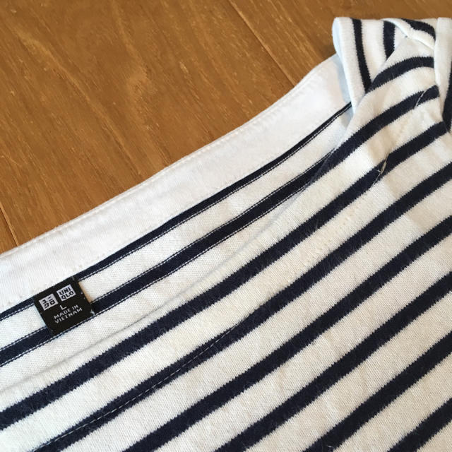 UNIQLO(ユニクロ)のふじこ様専用☆ユニクロ ボーダー七分袖カットソー レディースのトップス(カットソー(長袖/七分))の商品写真