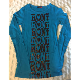 ロニィ(RONI)のRONI ブルーのプリントロンT(Tシャツ/カットソー)