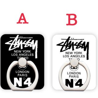 ステューシー(STUSSY)の【STUSSY】バンカーリング(スマホリング)(ストラップ/イヤホンジャック)