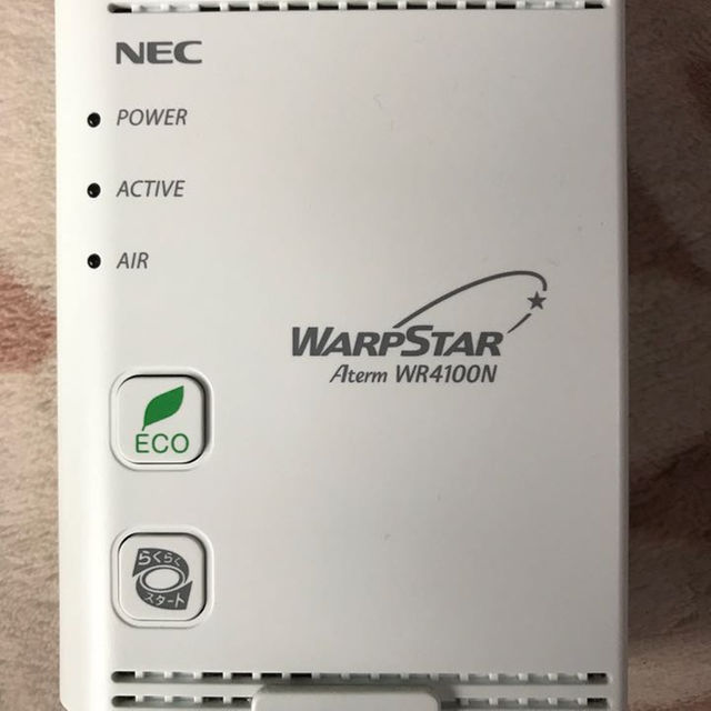 NEC(エヌイーシー)の無線LANルーター NEC WR4100N スマホ/家電/カメラのPC/タブレット(PC周辺機器)の商品写真