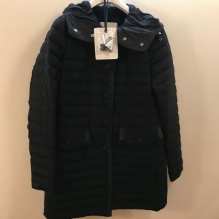 モンクレール(MONCLER)のモンクレール コート フード ダウン ノーカラー 黒 ダウンコート(ダウンコート)