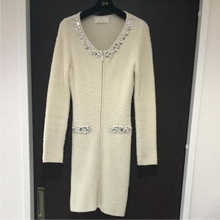 レディー(Rady)のRady♡ビジューネックロングニットコート(ニットコート)