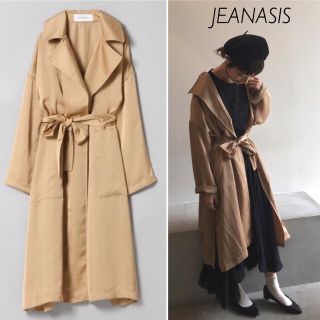 ジーナシス(JEANASIS)の【新品タグ付】JEANASIS サテンテロンチ(トレンチコート)