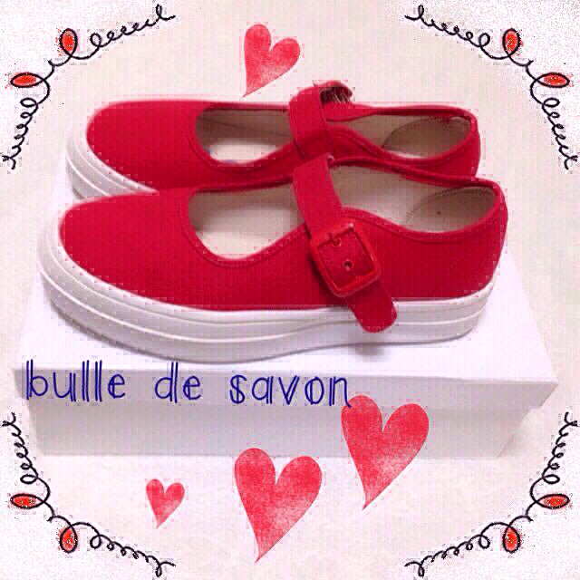 bulle de savon(ビュルデサボン)のbulle de savon 赤いくつ♡ レディースの靴/シューズ(スニーカー)の商品写真