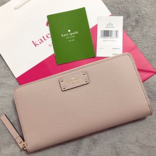【新品未使用】♠︎kate spade♠︎長財布 薄ピンク ショッパー付