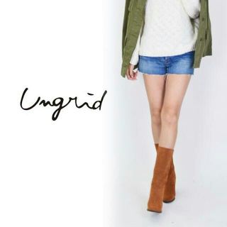 アングリッド(Ungrid)の♡新品♡定価18490円　ungrid  スウェード ブーツ　ブラウン(ブーツ)