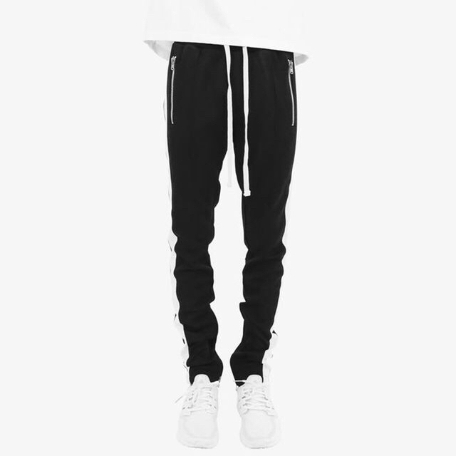 mnml trackpants XSサイズ 黒×白 ラインパンツ fog メンズのパンツ(その他)の商品写真