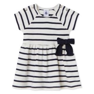 プチバトー(PETIT BATEAU)のnico様専用☆36M プチバトー マリニエールリボン付半袖ワンピース(ワンピース)