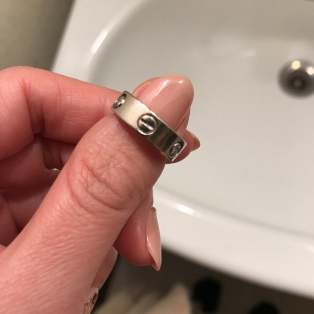 品質一番の Cartier - カルティエ ラブリング WG 3Pダイヤ 48 リング