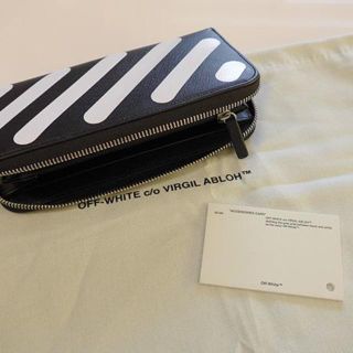 オフホワイト Off-white STRIPES ラウンドファスナー 長財布