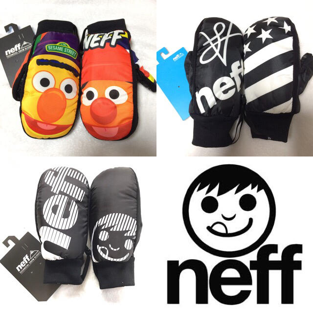 Neff(ネフ)のneff ネフ スノーボード ミトン グローブ キャラクターミット 新品  スポーツ/アウトドアのスノーボード(アクセサリー)の商品写真