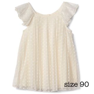 ベビーギャップ(babyGAP)の新品❁size 90❁ドット柄プリーツフラッターワンピ❁gap(ワンピース)