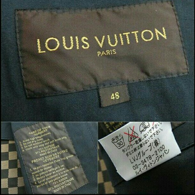 LOUIS VUITTON(ルイヴィトン)のヴィトン正規品メンズ★ダミエ柄ダークネイビー高級かなり値引き対応！ メンズのジャケット/アウター(トレンチコート)の商品写真