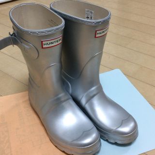 ハンター(HUNTER)の24karats様専用【美品】HUNTER レインブーツ シルバー/長靴(レインブーツ/長靴)