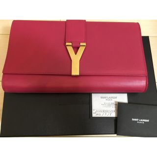 サンローラン(Saint Laurent)の値下げ中☆サンローラン Yライン クラッチ ピンク(クラッチバッグ)