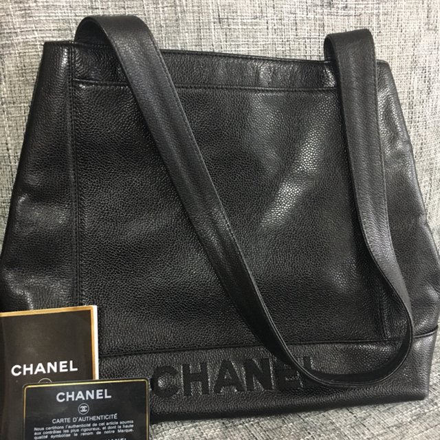 CHANEL(シャネル)の「夢shop様専用」CHANEL バック 黒 レディースのバッグ(トートバッグ)の商品写真