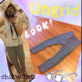 アングリッド(Ungrid)の値下げ！！ケーブルニットラフＰＴ(カジュアルパンツ)