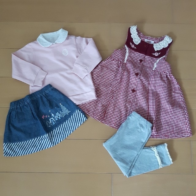 Souris(スーリー)のゆわこ様専用　95㎝⭐美品4点セット⭐ キッズ/ベビー/マタニティのキッズ服女の子用(90cm~)(ワンピース)の商品写真