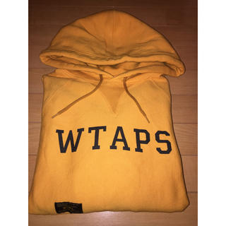 ダブルタップス(W)taps)の正規品 美品 WTAPS 14ss design hoodie イエロー(パーカー)