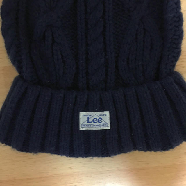 Lee(リー)のLee ネイビーニット帽 レディースの帽子(ニット帽/ビーニー)の商品写真