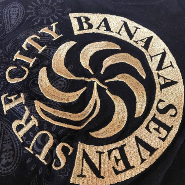 877*7(BANANA SEVEN)(バナナセブン)のBANANA SEVEN 刺繍ロンティ XL メンズのトップス(Tシャツ/カットソー(七分/長袖))の商品写真