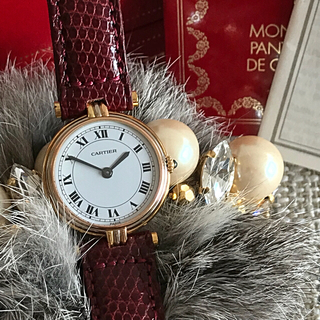 カルティエ(Cartier)の土日限定値下❣️超美品♡カルティエ K18無垢 全純正 ヴァンドーム トリニティ(腕時計)