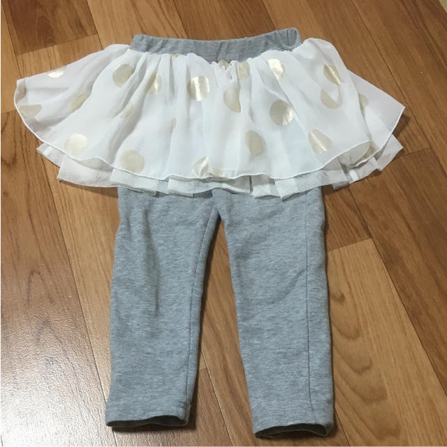 futafuta(フタフタ)の【100】futafuta ドットシフォン重ね スカッツ♡ キッズ/ベビー/マタニティのキッズ服女の子用(90cm~)(スカート)の商品写真