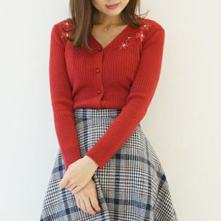 プロポーションボディドレッシング(PROPORTION BODY DRESSING)のPROPORTION BODY DRESSING♡モール刺繍カーディガン(カーディガン)