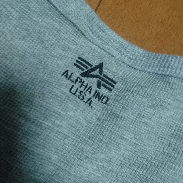 ALPHA INDUSTRIES(アルファインダストリーズ)のAlpha 長袖シャツ グレー L メンズのトップス(Tシャツ/カットソー(七分/長袖))の商品写真