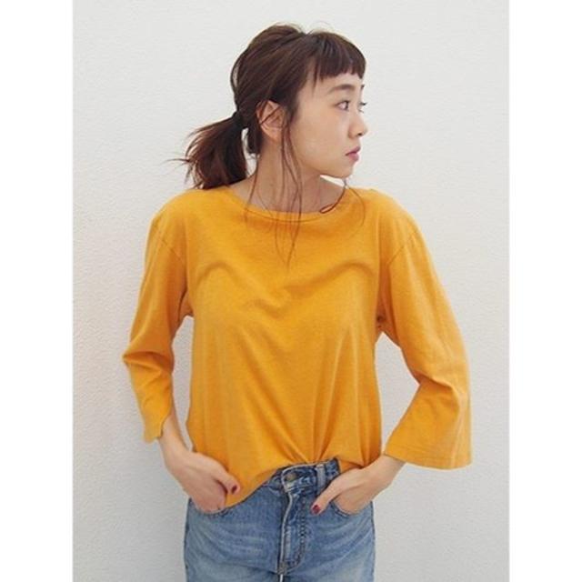 Ungrid(アングリッド)の♡17SS 新品 大人気完売色♡　カットソー　マスタード レディースのトップス(Tシャツ(長袖/七分))の商品写真