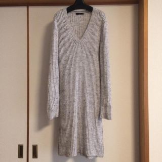 ザラ(ZARA)の【美品】ZARA ニットワンピース(ひざ丈ワンピース)