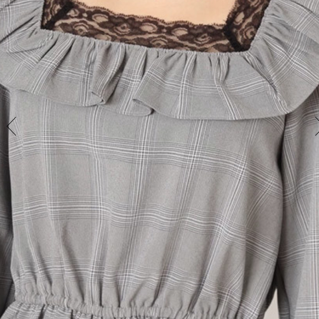 Ank Rouge(アンクルージュ)のアンクルージュ 衿ぐりレースフリルコンビネゾン レディースのワンピース(その他)の商品写真