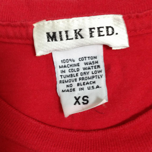 MILKFED.(ミルクフェド)のMILKFED＊まっ赤なTシャツ レディースのトップス(Tシャツ(半袖/袖なし))の商品写真