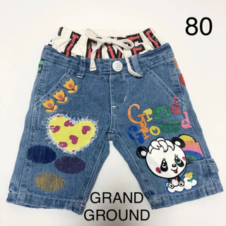 グラグラ(GrandGround)のデニムハーフパンツ(80)(パンツ)