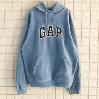 ギャップ(GAP)のused GAP フリースプルオーバーパーカー 水色 メンズ S(パーカー)