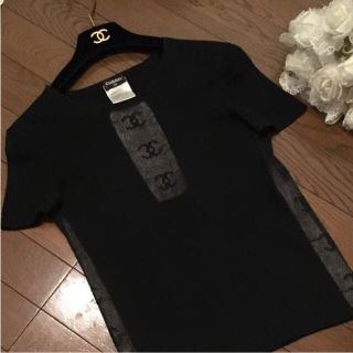 シャネル(CHANEL)の値下げ シャネル 透かし ココマーク ブラック ♡(Tシャツ(半袖/袖なし))