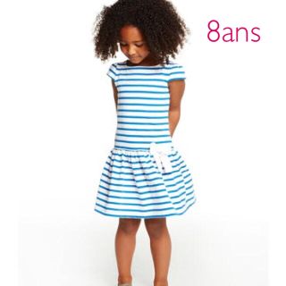 プチバトー(PETIT BATEAU)のSALE☆8ans プチバトー マリニエール半袖ワンピース(ワンピース)