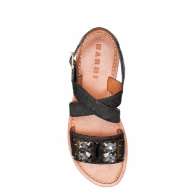 MARNI ビジューフラットサンダル フラットシューズ