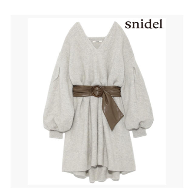 SNIDEL(スナイデル)のsnidel❤︎ベルテッドファーライクワンピース レディースのワンピース(ミニワンピース)の商品写真