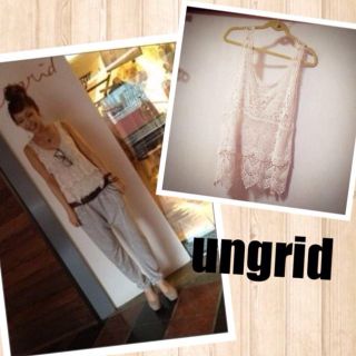 アングリッド(Ungrid)のクロシェ編みレースタンク♡(タンクトップ)