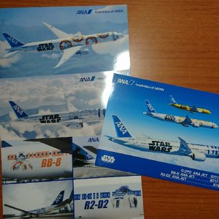 エーエヌエー(ゼンニッポンクウユ)(ANA(全日本空輸))のANA スターウォーズジェット機ポストカード4枚(写真/ポストカード)