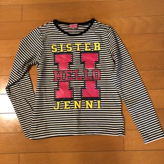 ジェニィ(JENNI)のJENNI ジェニィ サイズ140  ボーダーロゴ入りカットソー(Tシャツ/カットソー)