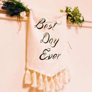 フラッグ beat day ever 結婚式 TRANK DIY 卒花 前撮り(ウェルカムボード)