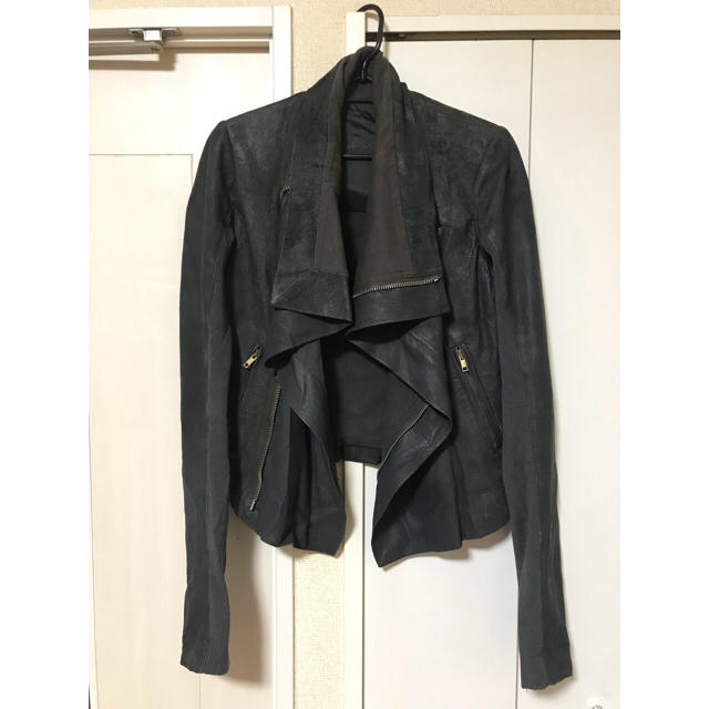 RICK OWENS リックオウエンス カウルネックレザージャケット 40