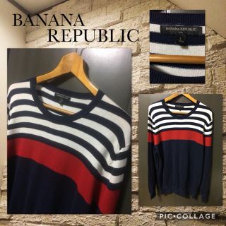 バナナリパブリック(Banana Republic)のバナナリパブリック セーター コットンニット 春 薄手 価格\6800 美品 L(ニット/セーター)