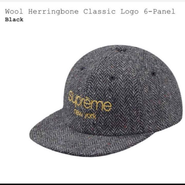 帽子supreme cap ウール クラシックロゴ