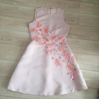 ケイトスペードニューヨーク(kate spade NEW YORK)のケイトスペード スパンコールフレアワンピース(ひざ丈ワンピース)